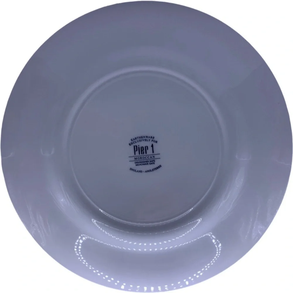 Set of 2 Pier One Moroccan Antiqued Gold DINNER Plates 10.5